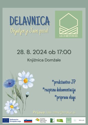 Delavnica o Javnem pozivu za projekte Strategije lokalnega razvoja LAS Za mesto in vas