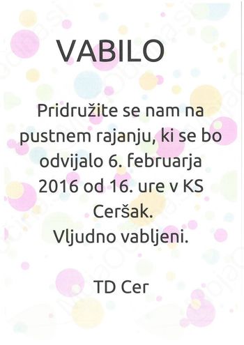 Pustovanje v Ceršaku