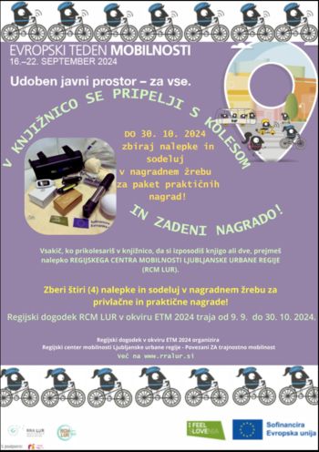 Še je čas, da si v vaši knjižnici prislužite lepe kolesarske nagrade!