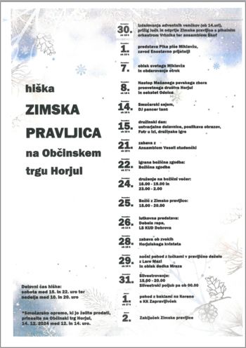 Prižig lučk in Zimska pravljica na Občinskem trgu