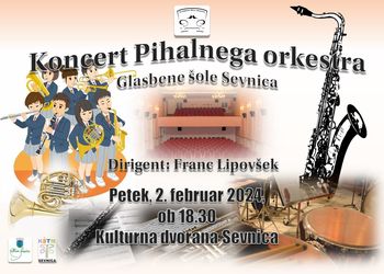 Koncert Pihalnega orkestra Glasbene šole Sevnica