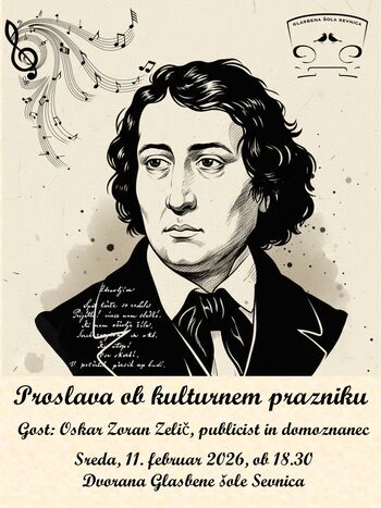 Proslava ob kulturnem prazniku z gostom Oskarjem Zoranom Zeličem, publicistom in domoznancem