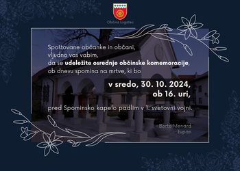 Osrednja občinska komemoracija ob dnevu spomina na mrtve