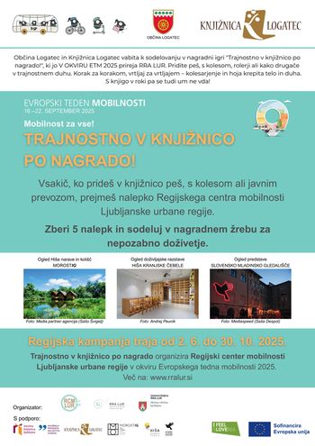 ETM 2025 – nagradna igra "Trajnostno v knjižnico po nagrado!"