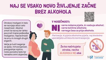NIJZ obvešča: 9. september, dan FASD – mednarodni dan ozaveščanja o tveganju, ki ga za otrokovo zdravje in dobrobit predstavlja njegova izpostavljenost alkoholu pred rojstvom