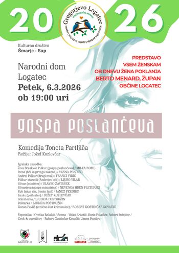 Županov poklon ob dnevu žena – gledališka predstava "Gospa poslančeva"