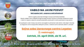 Javni posvet: Naš Logatec jutri – pogovor o naši prihodnosti (23. 4. ob 19. uri, sejna soba UPC Logatec)