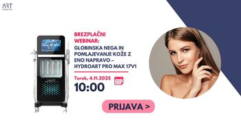 Brezplačni webinar: Globinska nega in pomlajevanje kože z eno napravo – Hydroart Pro Max 17v1