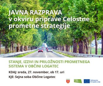 Vabilo na javno razpravo v okviru priprave Občinske celostne prometne strategije Občine Logatec