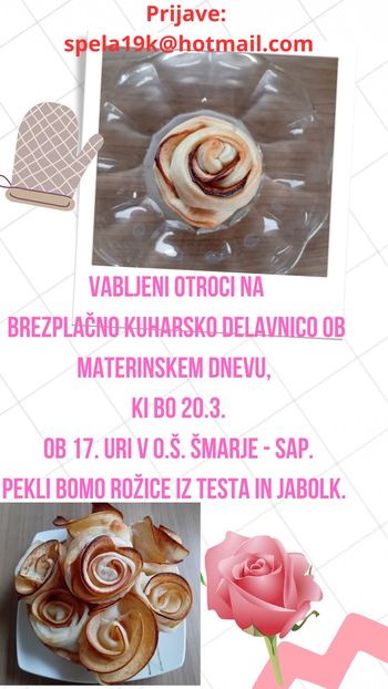 BREZPLAČNA OTROŠKA PEKA JABOLČNIH VRTNIC