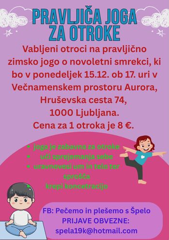 PRAVLJIČNA JOGA ZA OTROKE 