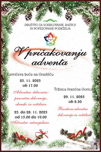 ADVENTNA DELAVNICA IN USTVARJALNICE