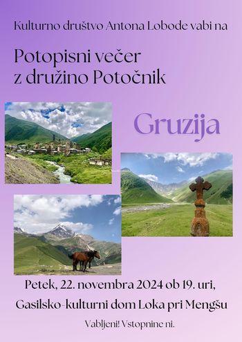Potopisni večer z družino Potočnik - Gruzija