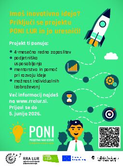 Znova priložnost za enajst nadobudnih podjetnikov - razpis PONI LUR 