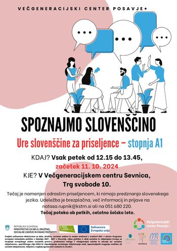 Tečaj slovenščine za priseljence - stopnja A1