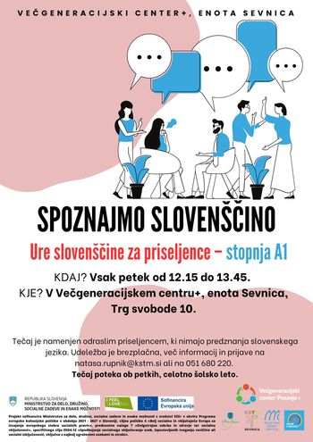Tečaj slovenščine za priseljence - stopnja A1