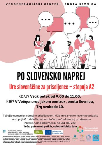 Tečaj slovenščine za priseljence - stopnja A2