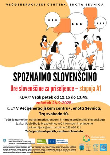 Tečaj slovenskega jezika za priseljence - stopnja A1