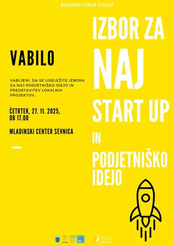 Izbor za naj start up in podjetniško idejo