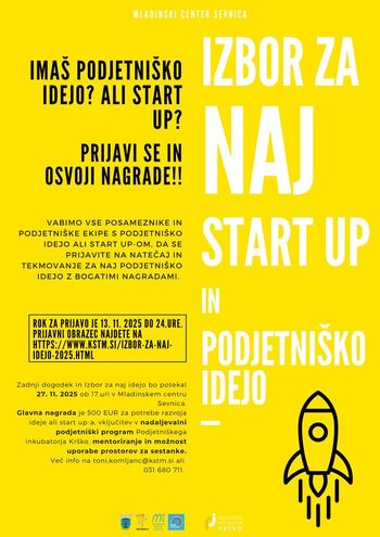 Izbor za naj start up in podjetniško idejo