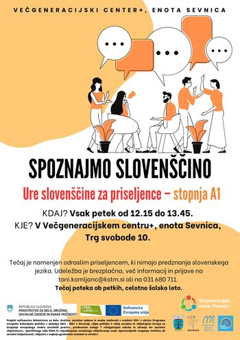 Tečaj slovenskega jezika za priseljence - stopnja A1