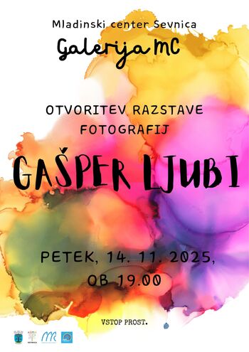 Otvoritev razstave fotografij avtorja Gašperja Ljubija
