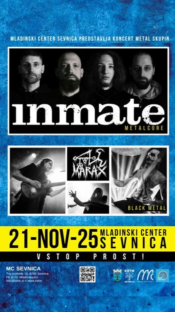 Koncert metal skupin Inmate in Marax