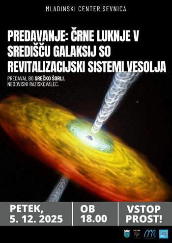 Predavanje: Črne luknje v središču galaksij so revitalizacijski sistemi vesolja