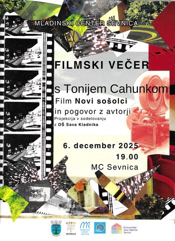Filmski večer z gostom Tonijem Cahunkom