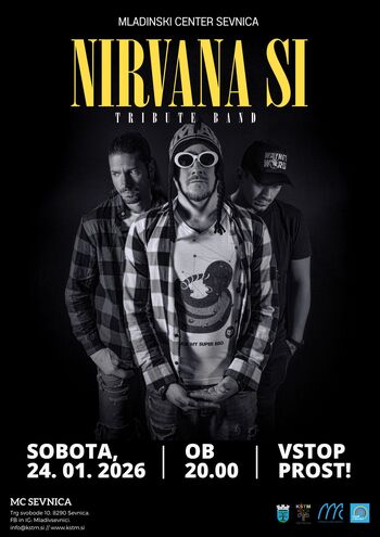 Grunge koncert s skupino NIRVANA SI Tribute band