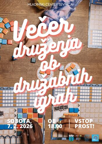 Večer druženja ob družabnih igrah