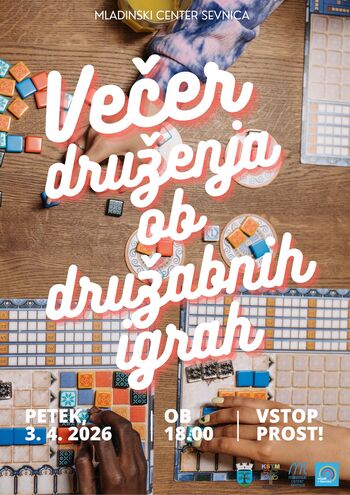 Večer druženja ob družabnih igrah