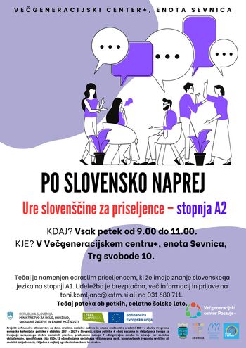 Tečaj slovenskega jezika za priseljence – stopnja A2