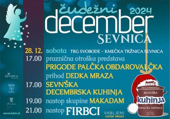 Vabilo na prednovoletni dogodek: Decembrska Sevn'ška kuhinja, 28. 12. 2024 