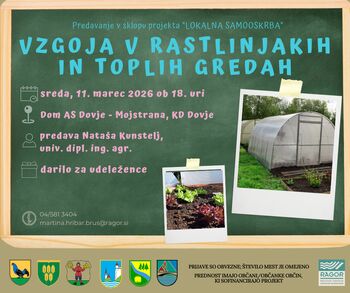 Predavanje "Vzgoja v rastlinjakih in toplih gredah"