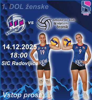 Tekma 1A ženske odbojkarske lige med Radol'ca Volley in OTP Banka Branik