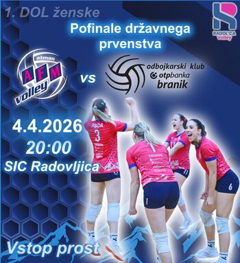 Druga četrtfinalna tekma 1A DOL ženske odbojkarske lige med AFM Volley in OTP banka Branik Maribor