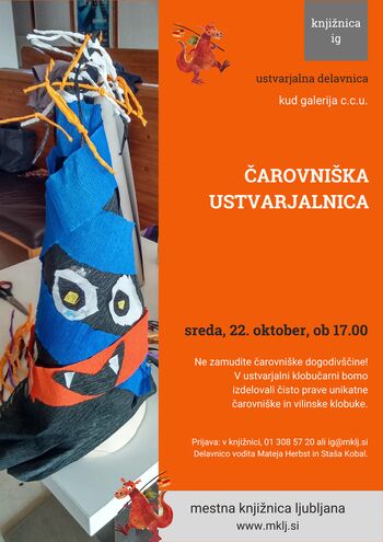 Ustvarjalna delavnica ČAROVNIŠKA USTVARJALNICA (KUD GALERIJA C.C.U.)
