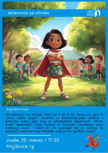 delavnica za otroke Postavim se zase - moja notranja moč (Anja Božič Grgič)