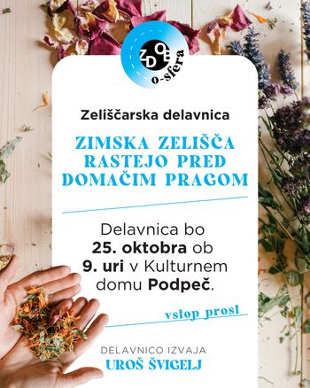 Delavnica: ZIMSKA ZELIŠČA RASTEJO PRED DOMAČIM PRAGOM (ZDOBosfera)