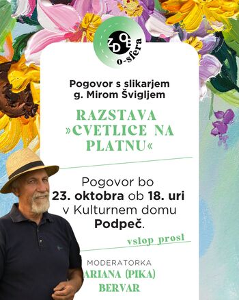 Pogovor s slikarjem Mirom Švigljem o razstavi "Cvetlice na platnu" (ZDOBosfera)