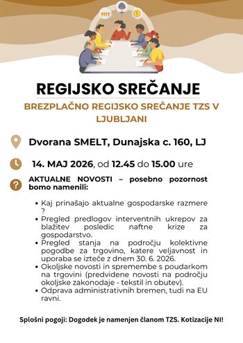 Brezplačno regijsko srečanje v Ljubljani