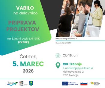 Delavnica priprava projektov na 3. javni poziv LAS STIK (EKSRP)