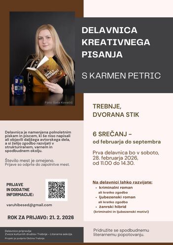 Delavnica kreativnega pisanja s Karmen Petric