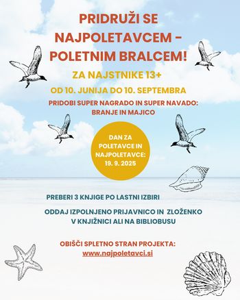 Pridružite se Poletavcem in NajPoletavcem – poletnim bralcem!