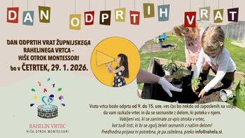 Dan odprtih vrat v Rahelinem vrtcu - hiši otrok montessori