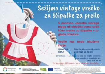 Sešijmo vintage vrečko za ščipalke za pereilo