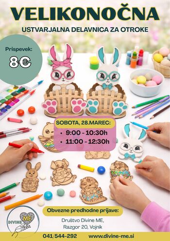 VELIKONOČNA USTVARJALNA DELAVNICA ZA OTROKE