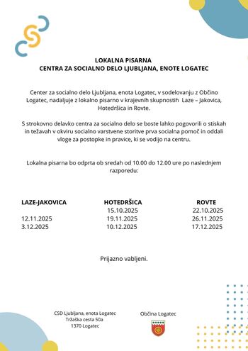 Lokalna pisarna Centra za socialno delo Ljubljana, enote Logatec