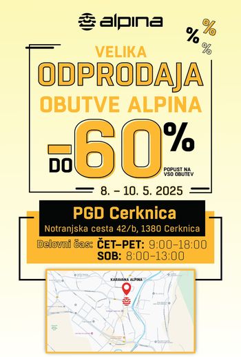 VELIKA ALPININA ODPRODAJA OBUTVE